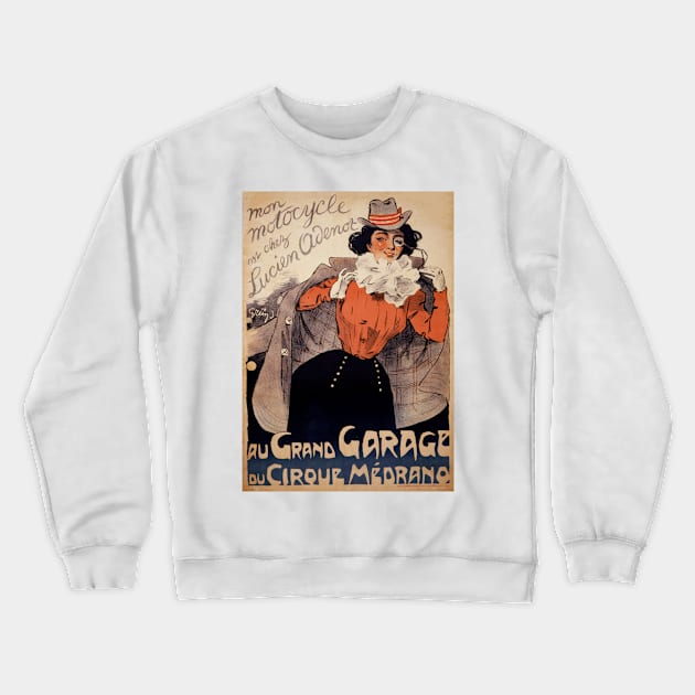 Vintage Advertising Poster France Crewneck Sweatshirt by vintagetreasure